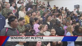 Richwoods boys basketball team heads to state championships [upl. by Ahsenet240]