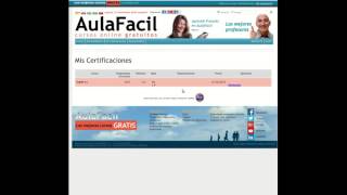 AulaFacilcom cómo certificarse [upl. by Nikaniki]