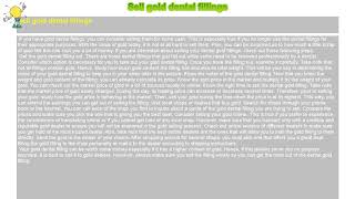 How to  Sell gold dental fillings [upl. by Coopersmith371]