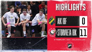 Highlights AIK IBF vs Storvreta IBK 011 [upl. by Eetnahs541]