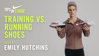 Training vs Running Shoes Emily Hutchins I NRC Tips in Stride I Nike [upl. by Ximenez604]