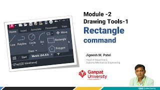 Module2  Drawing Tools  I  Rectangle Command [upl. by Odnaloy]