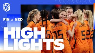 Highlights Finland  OranjeLeeuwinnen 1922022  Tournoi de France [upl. by Kester]