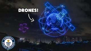 Biggest drone display ever  Guinness World Records [upl. by Alic560]