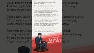 Do not go gentle into that good night by Dylan Thomas poem read by Wistman [upl. by Uriiah]