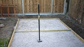 How to make a concrete shed base [upl. by Sucramd]