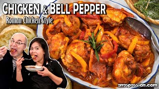 The Best RomanStyle Chicken Recipe  Pollo ai Peperoni [upl. by Anirbac]