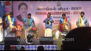 A musical performance at Pongal celebrations in Tamil Nadu House New Delhi [upl. by Harraf]