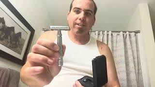 Barbasol shaving cream and safety razor shave [upl. by Ilrak]