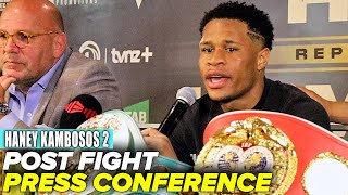 DEVIN HANEY FULL POST FIGHT PRESS CONFERENCE • HANEY VS KAMBOSOS 2 [upl. by Cross]