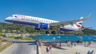 SKIATHOS AIRPORT  JETBLASTS LOW LANDINGS and GO AROUNDS  The EUROPEAN ST MAARTEN 4K [upl. by Eidahs]