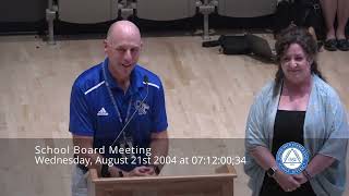 School Board Meeting August 21st 2024 [upl. by Peltz356]