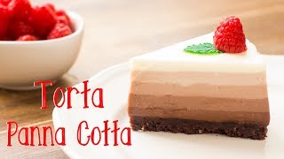 Torta Panna Cotta al Cioccolato a 5 Strati  Ricetta Dolce Facile e Senza Cottura  55Winston55 [upl. by Rhiamon]