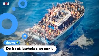 Schip met honderden vluchtelingen gezonken in zee [upl. by Ellerol]