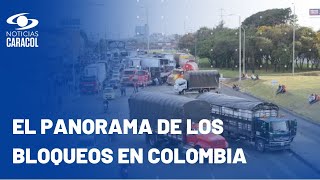 ¿Cuál es el panorama en las diferentes zonas de Colombia por el paro camionero [upl. by Ennovaj]