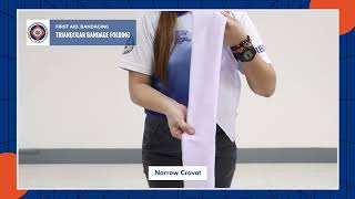 BANDAGING TRIANGULAR BANDAGE FOLDING [upl. by Aneeles]