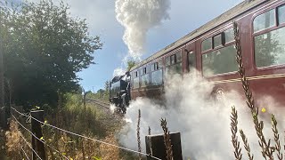 EPIC STEAM DEPARTURE 80078 departing Dereham in an awesome style [upl. by Buiron]