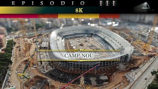 Nuevo estadio Camp Nou EPISODIO III obras desde el aire a 8K  Barcelona 2024 [upl. by Moreen]