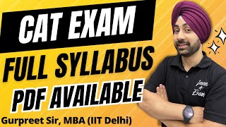 CAT Exam 2024 Syllabus Uncovered Get the PDF Now [upl. by Sankaran139]