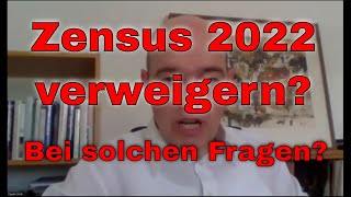 Zensus 2022 verweigern Bei diesen Fragen [upl. by Suaeddaht]