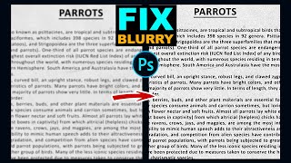 How to Fix Blurry Text Document Image for Readable in Adobe Photoshop [upl. by Ahsinroc722]