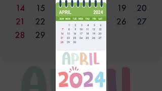 april calendar 2024 printable 📅 Calendar 365 📅 [upl. by Eniretac86]