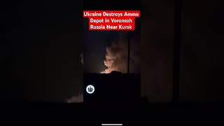 Ukraine Drone Attack on Ammon Depot in Voronezh Russia Near Kursk [upl. by Bohner]