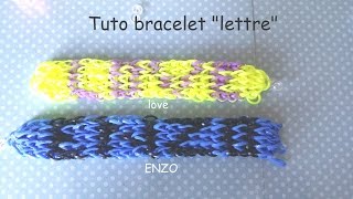 TUTO bracelet élastique quot lettre quot prénom [upl. by Vorfeld]