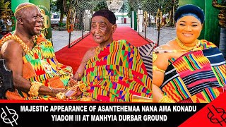 MAJESTIC APPEARANCE OF ASANTEHEMAA NANA AMA KONADU YIADOM III AT MANHYIA DURBAR GROUND [upl. by Goth]