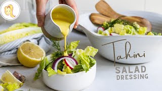 Tahini Salad Dressing  healthy vegan plantbased oilfree option [upl. by Sihtnyc730]