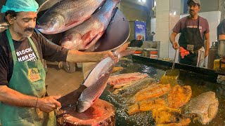 Amazing Fish Cutting Skills  Masala Fish Fry  Machli Farosh Rohu Fried Fish Street Food Hyderabad [upl. by Drofub]