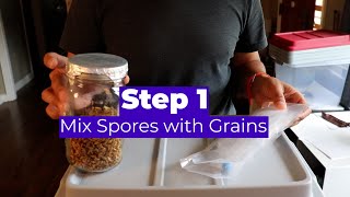 MiniTub Method Step 1 of 3 Mix Spores with Grains [upl. by Cristen]