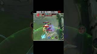 Argus vs silvanna and chou shorts mobilelegends argus silvanna chou mlbb [upl. by Mehs]