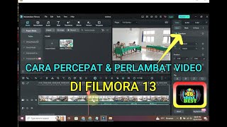 CARA PERCEPAT DAN PERLAMBAT VIDEO DI FILMORA VERSION 13 TERBARU 2024 [upl. by Aiekahs794]