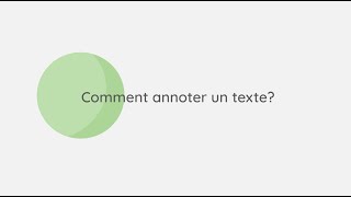 Comment annoter un texte [upl. by Ronnholm]