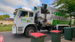 City of Onkaparinga Green Organics Garbage Truck  16th March 2023 Adelaide  South Australia [upl. by Nanyk]