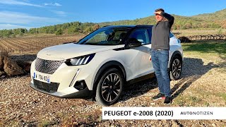 Peugeot e2008 2020 ElektroSUV im Review Test Fahrbericht [upl. by Darell]