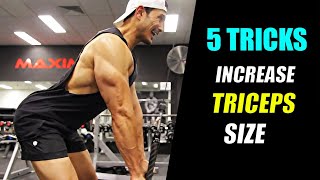 GET BIG TRICEPS ट्राइसेप का साइज़ बढ़ाएं 5 ways to Grow [upl. by Nahij]