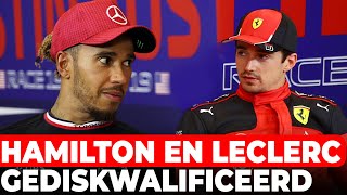 Waarom Lewis Hamilton en Charles Leclerc zijn gediskwalificeerd  GPFans News [upl. by Tome798]