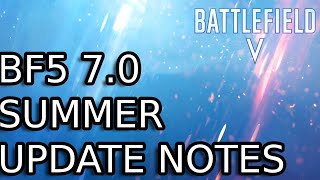 GOODBYE BATTLEFIELD 5 BF5 70 Summer Update Notes [upl. by Sacul]