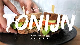 BROODJE VEGAN TONIJNSALADE  KIKKERERWTEN  MET AVOCADO  Lets Vegan [upl. by Eindys798]