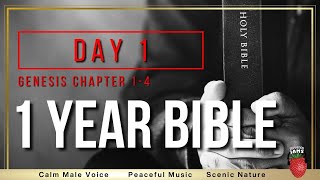 Day 1 NIV Genesis 14  1Year Bible Reading Plan  Peaceful Scripture Audio Bible [upl. by Ajoop767]