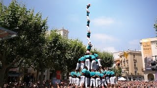 Castellers de Vilafranca  Pd8fm  Les Santes Mataró 2014 [upl. by Yrot]