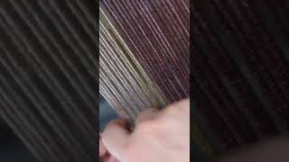 Hemstitching the last stitch at the end of a woven project on a rigid heddle loom weaving [upl. by Winni]