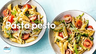 Pasta pesto met kip  Recept  Allerhande [upl. by Oicul667]