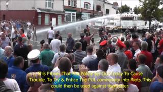 Ardoyne 2013 Protestants Attacked By Police With Watercannon [upl. by Araet]