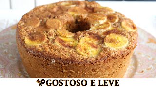 BOLO DE BANANA COM AVEIA SEM TRIGO  RECEITAS QUE AMO [upl. by Wiskind58]