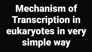 Mechanism of Transcription in eukaryotes  by easy biology classes online [upl. by Nnaarual]