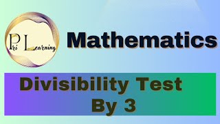 Divisibility Test By 3✨MathematicsCBSEPlaying With NumbersChpt3std6divisibilitySumofalldigits [upl. by Capon]