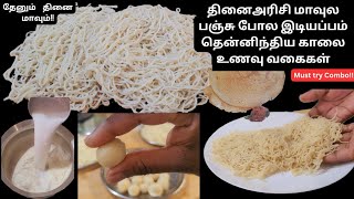 💥 திணை அரிசில காலை உணவுவகைகள் இந்தமாதிரி பண்ணி பாருங்க  millet recipes Healthy Southindian food [upl. by Ennayt]